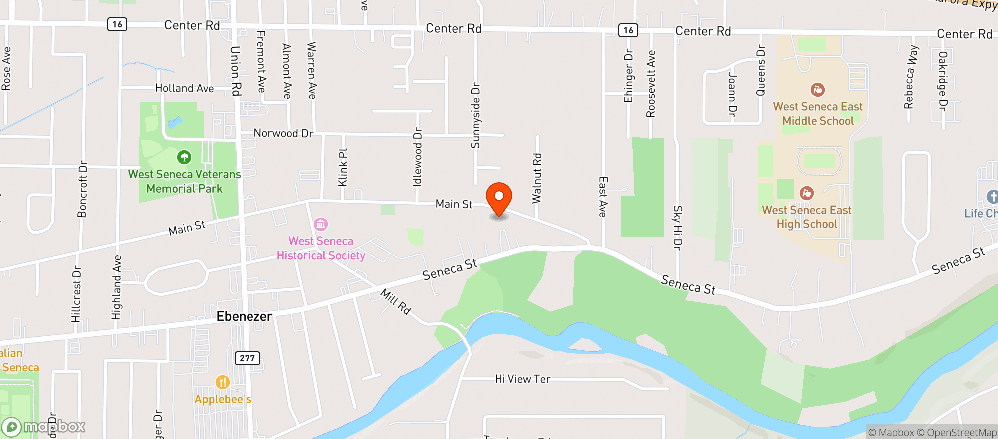 Map showing Rusty Nickel Brewing Co