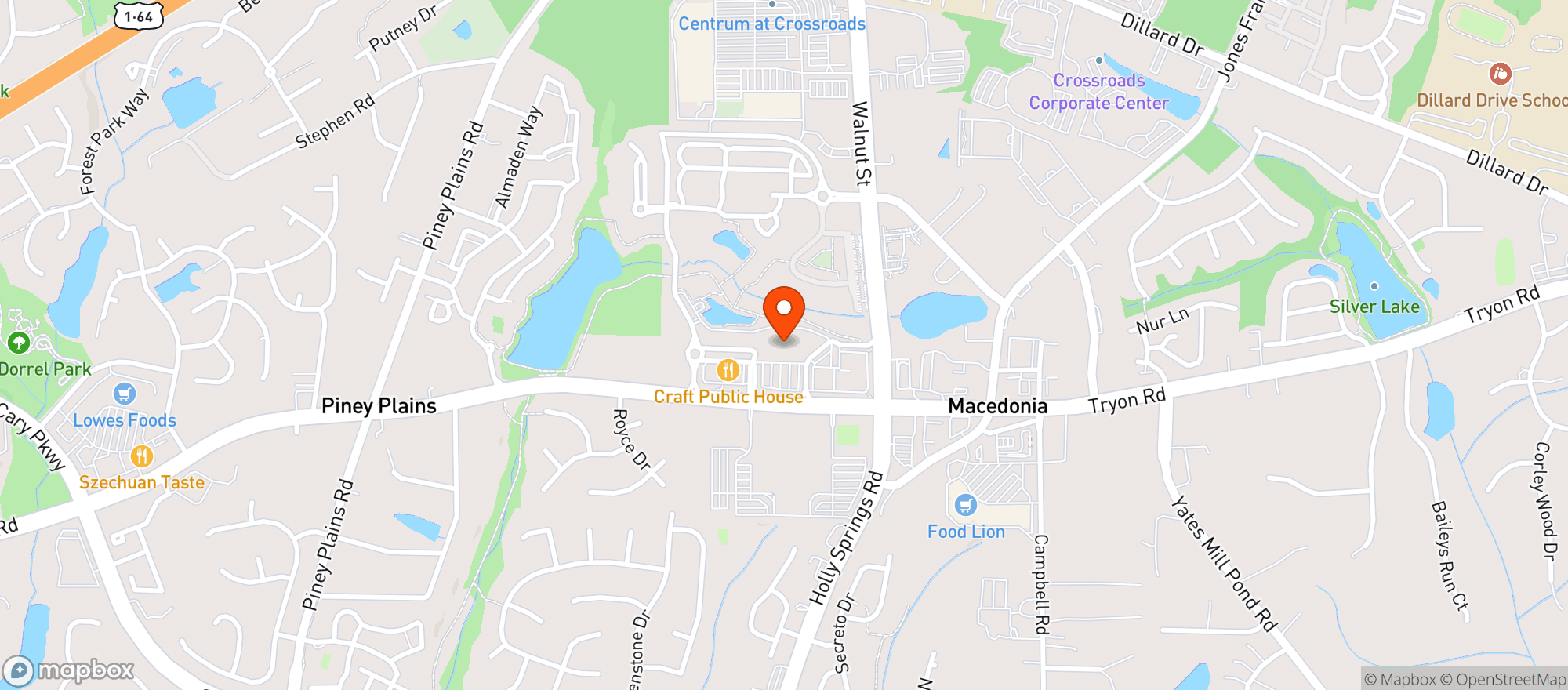 Map showing Harris Teeter
