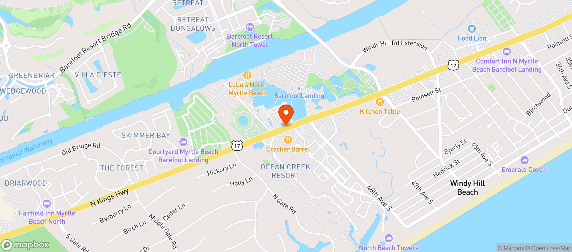 Map showing Bullys Pub (myr)