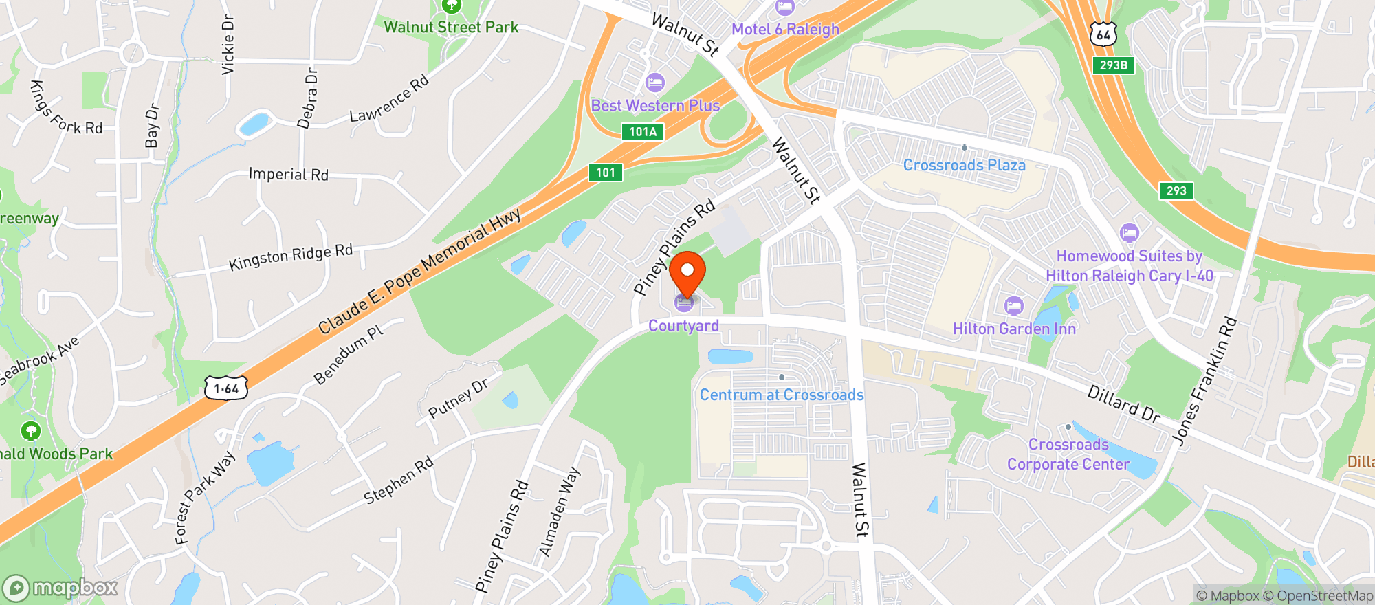 Map showing Courtyard By Marriott #0000