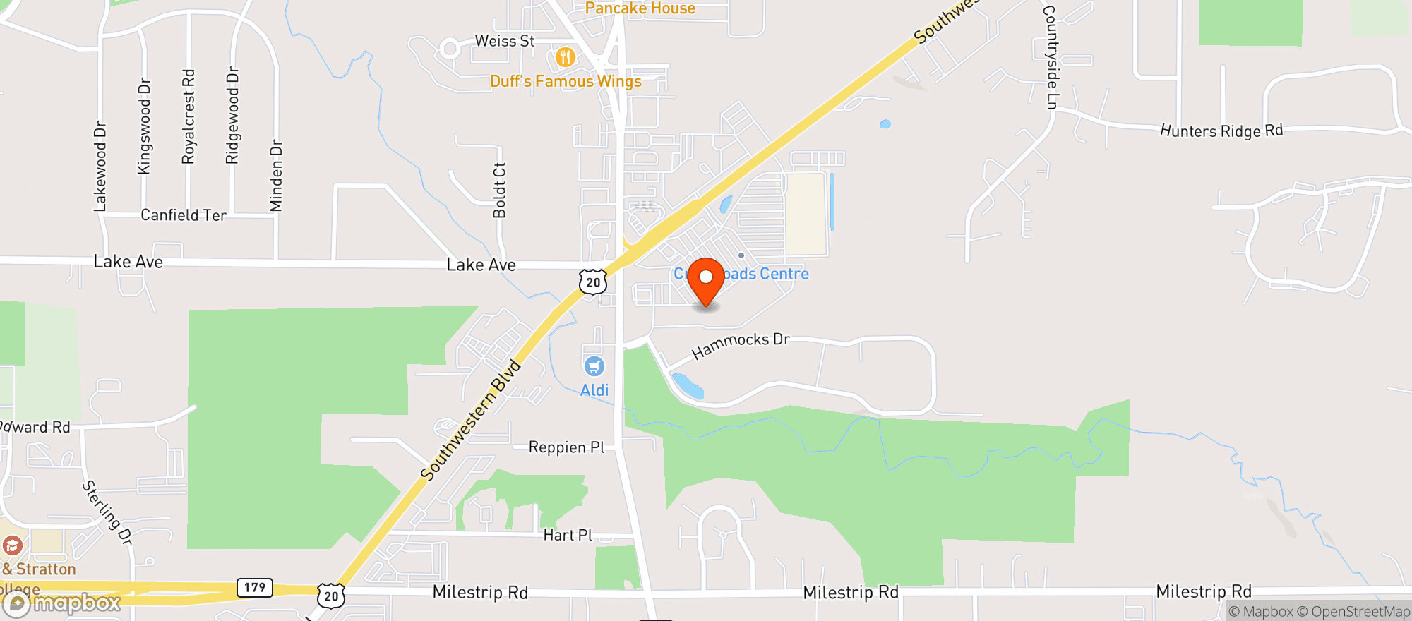 Map showing Colonial Wine & Spirits Inc