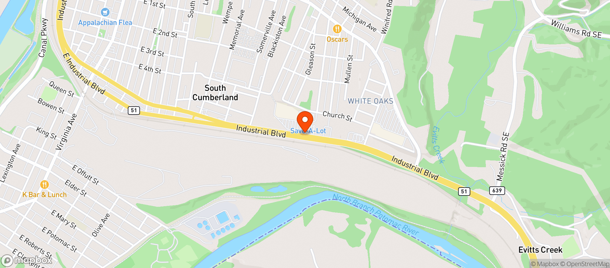 Map showing Grow West Dispensary