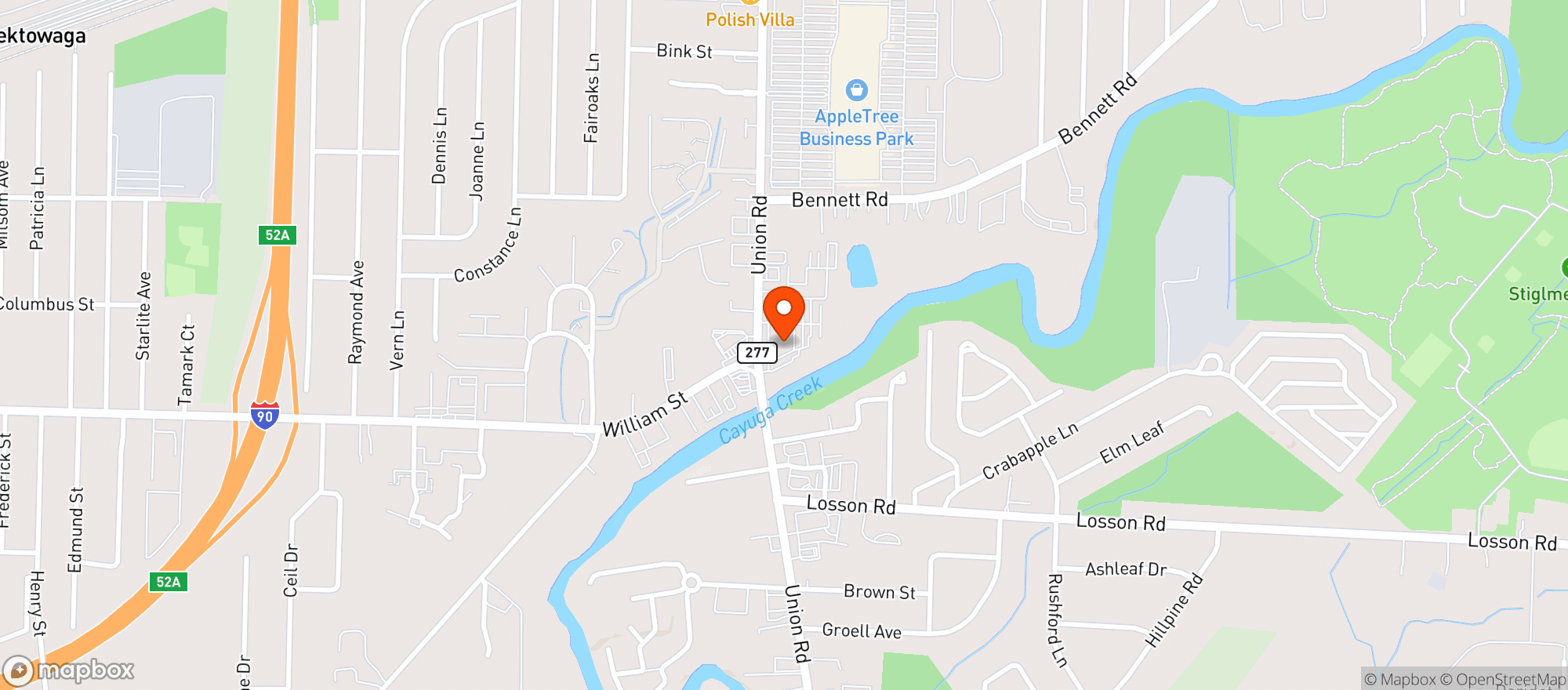 Map showing Union Wine & Liquor