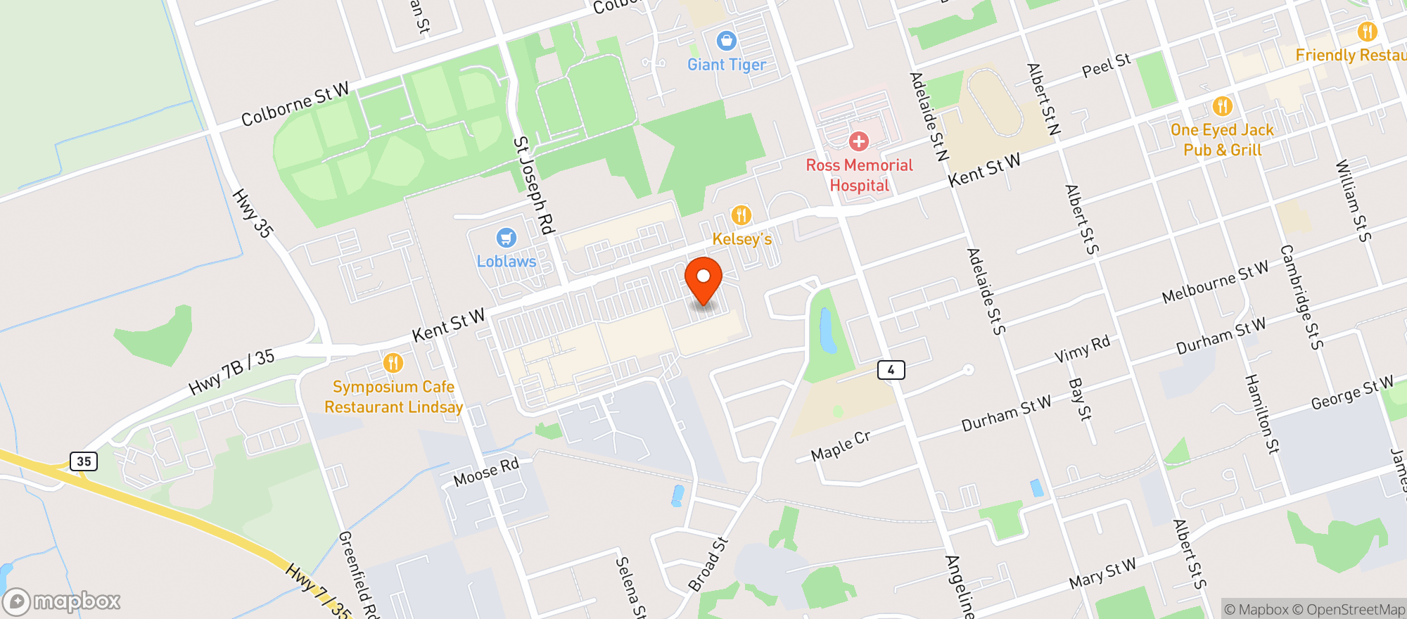 Map showing Staples