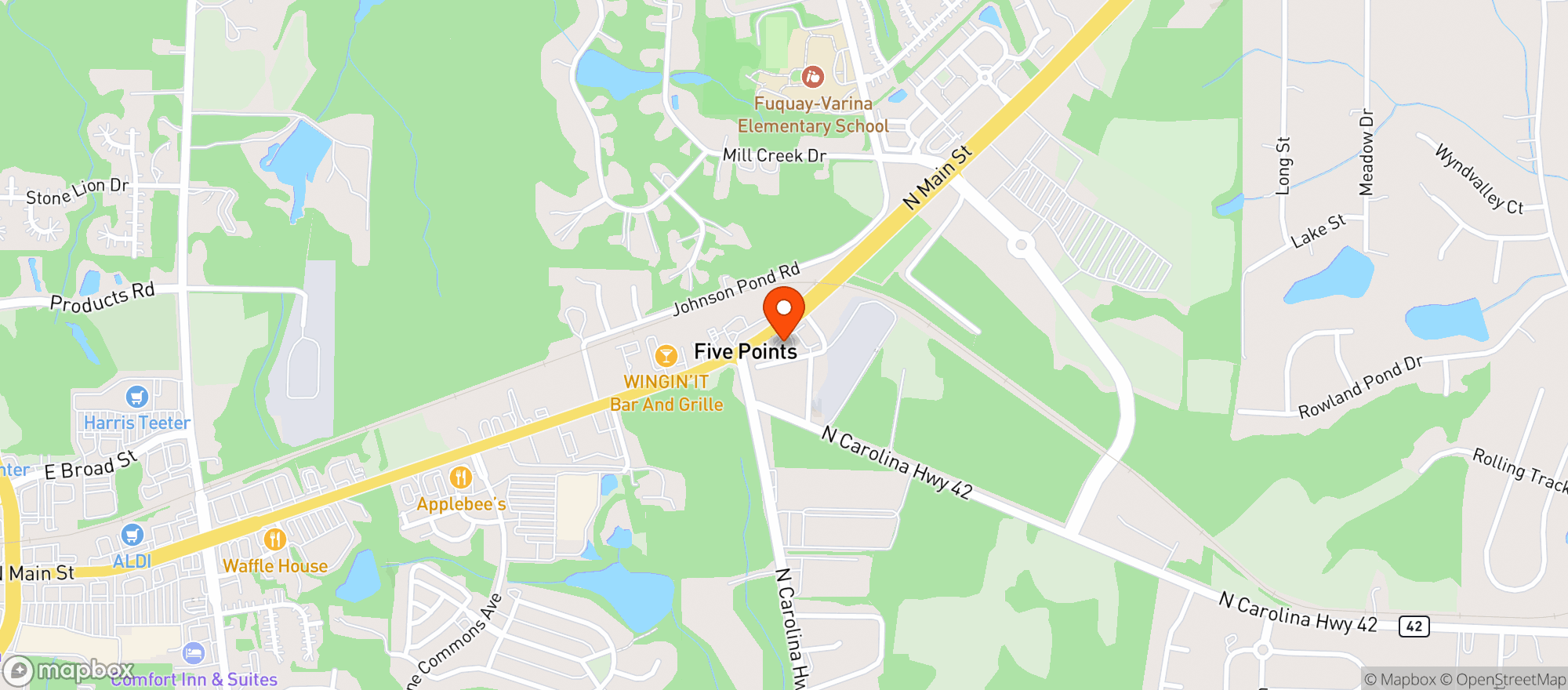 Map showing Circle K 2723146 (Fuquay Varina)