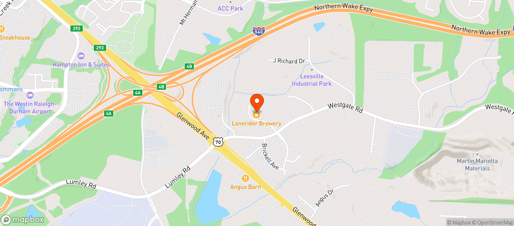 Map showing Lonerider Brewing Co