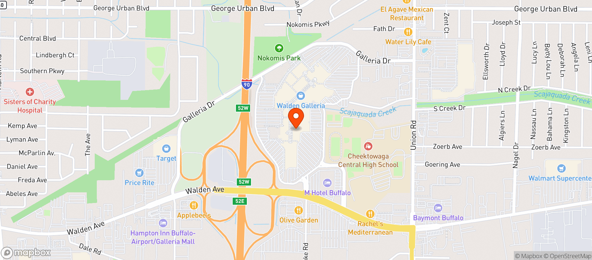 Map showing Cheesecake Factory #116