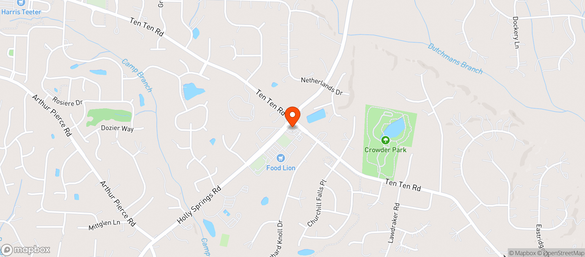 Map showing Circle K 2723635 (ten Ten Rd)