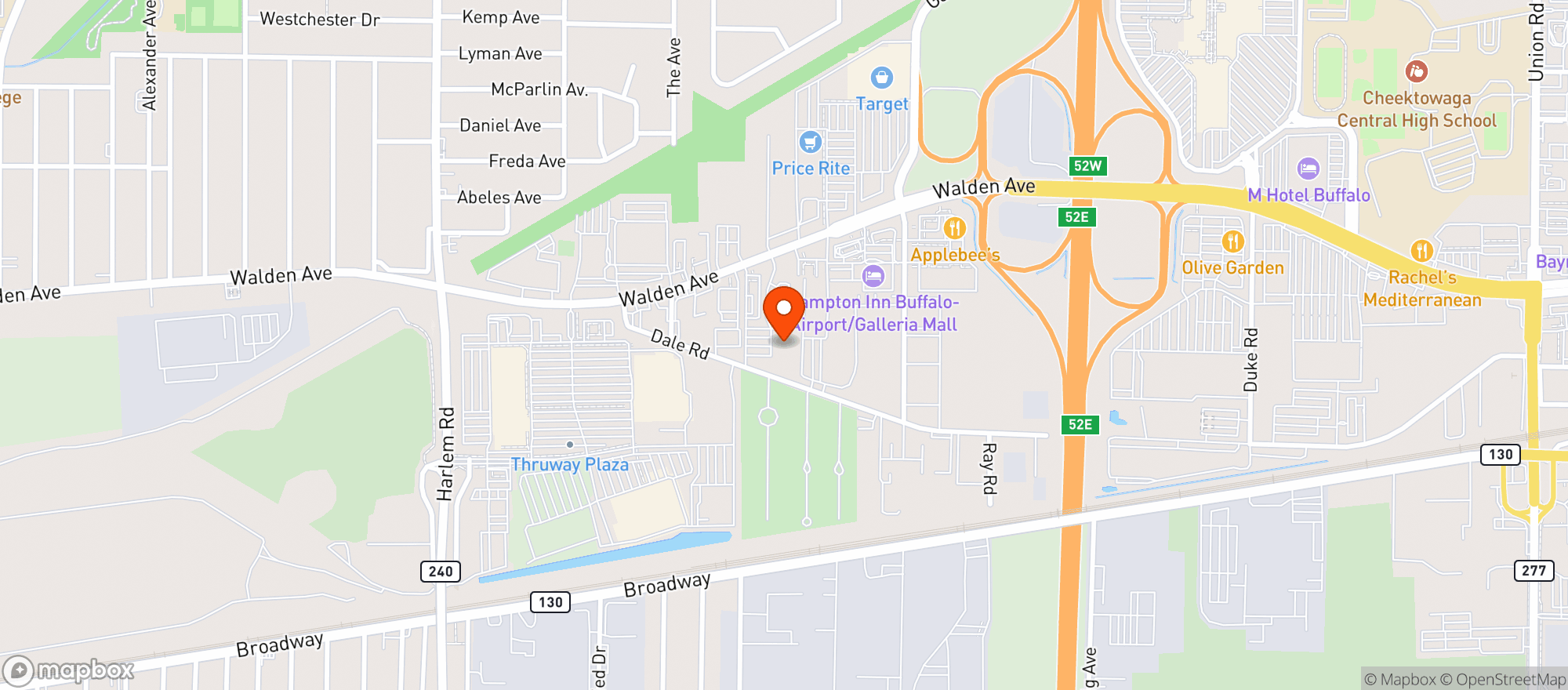 Map showing Aldi