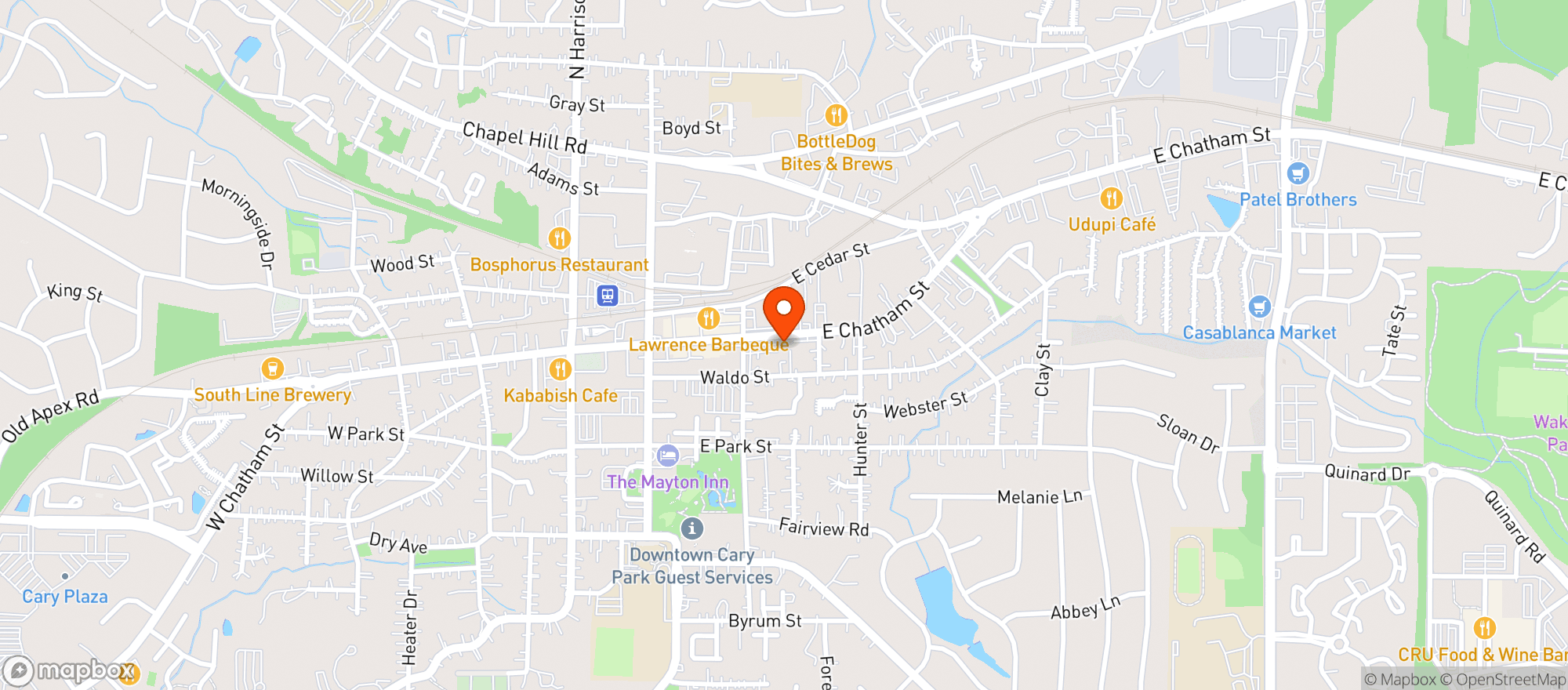 Map showing RBF, Your Authentic Champagne Bar