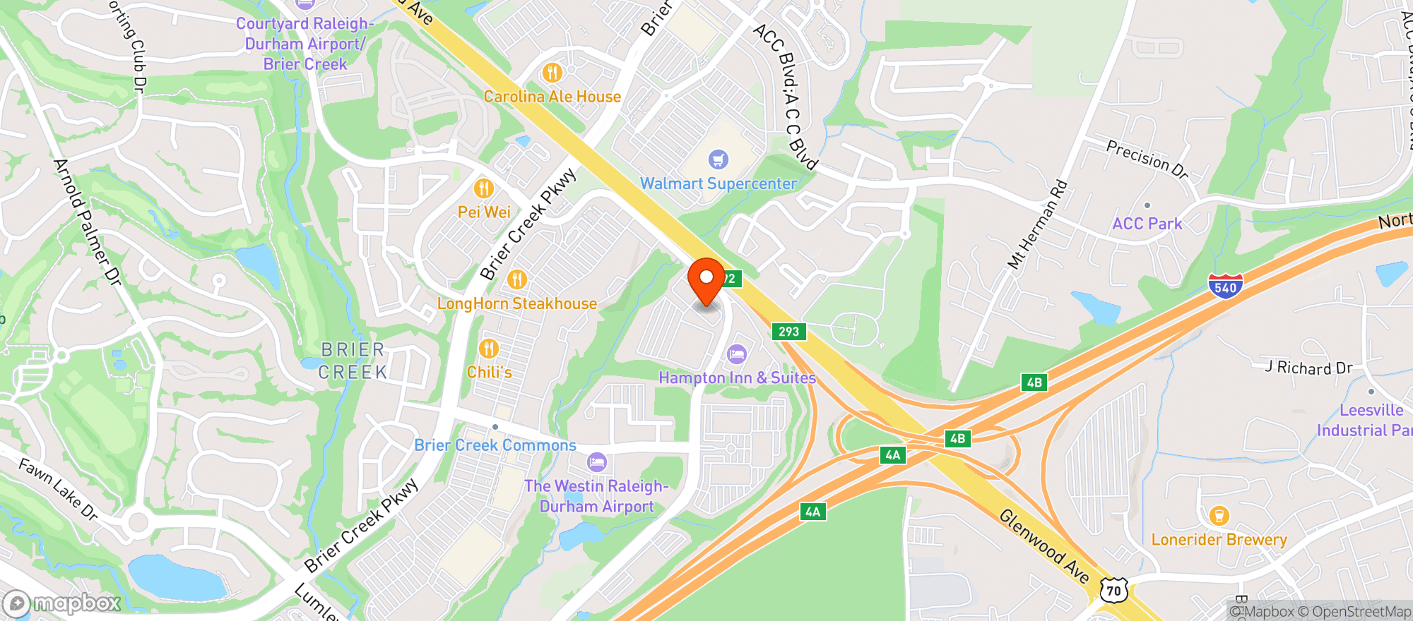Map showing Oak Room (raleigh)