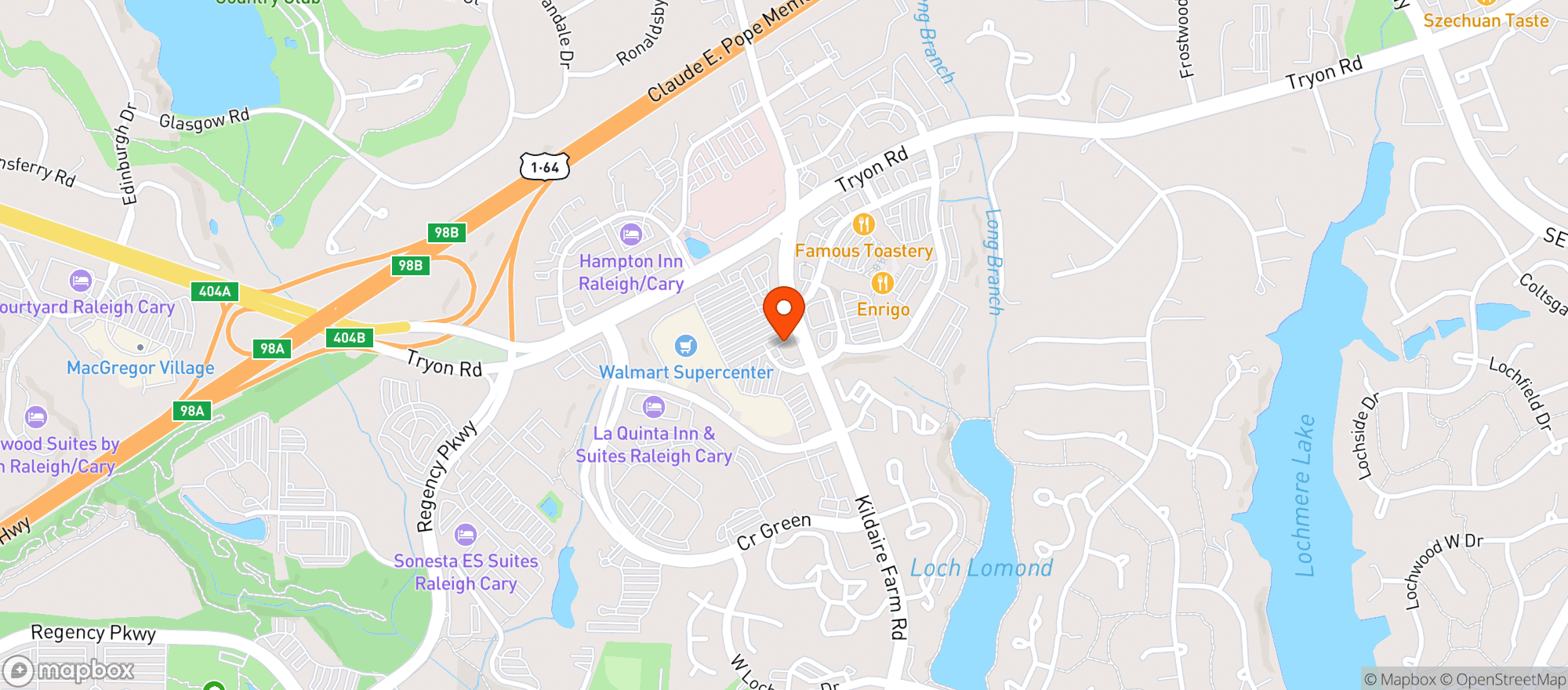 Map showing Harris Teeter