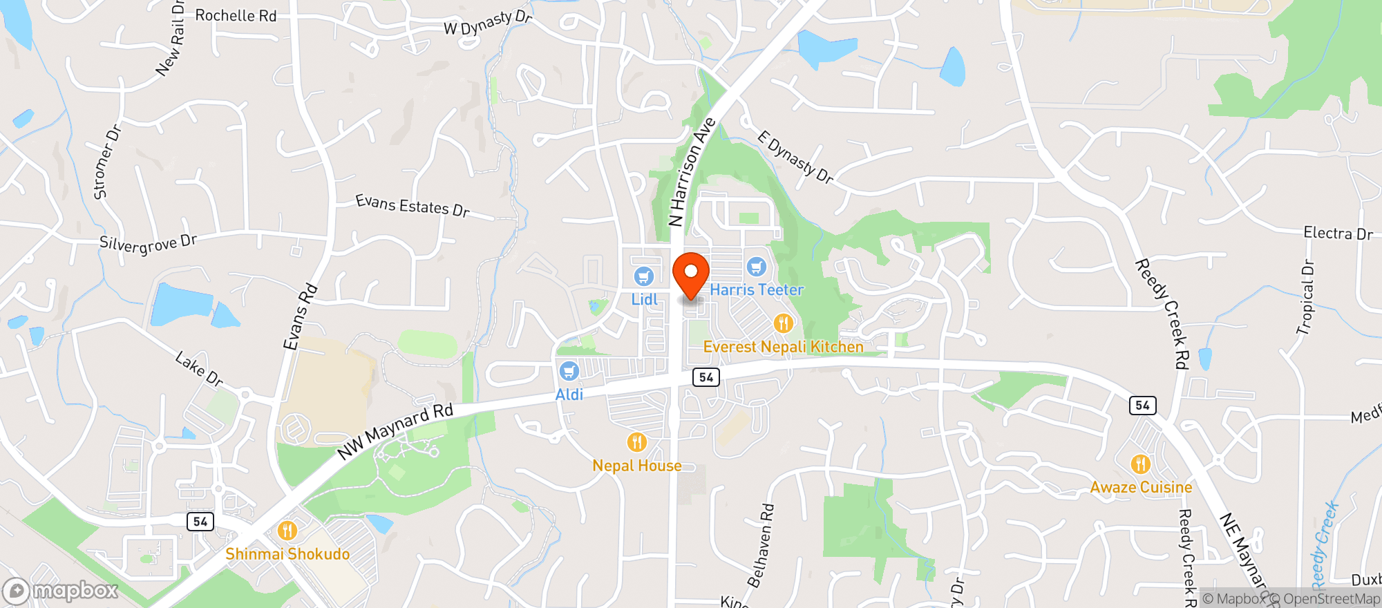 Map showing Circle K 2723488 (N Harrison Blvd)