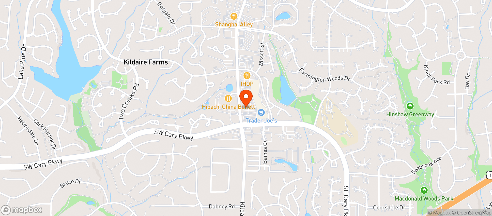 Map showing V Pizza