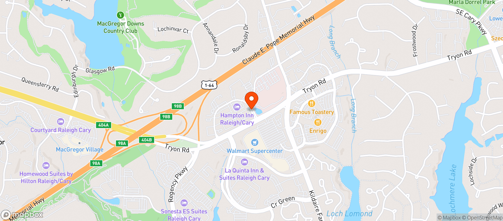 Map showing Aqui Mero Mexican Restaurant