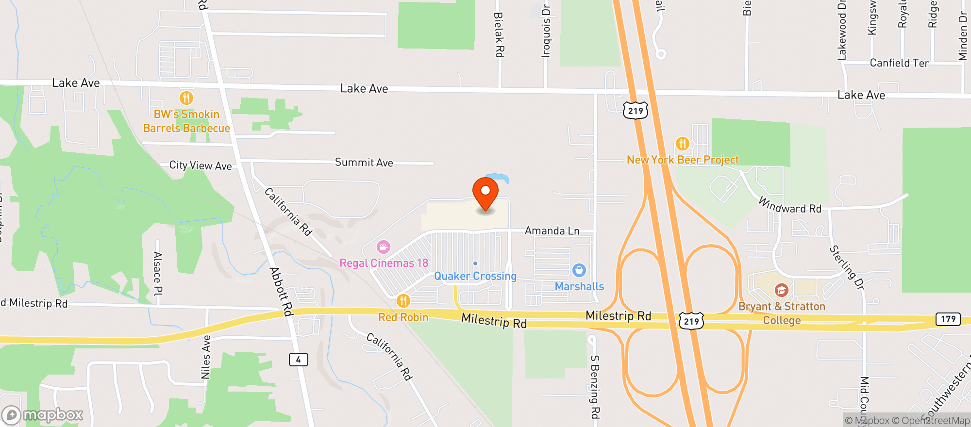 Map showing TARGET - ORCHARD PARK