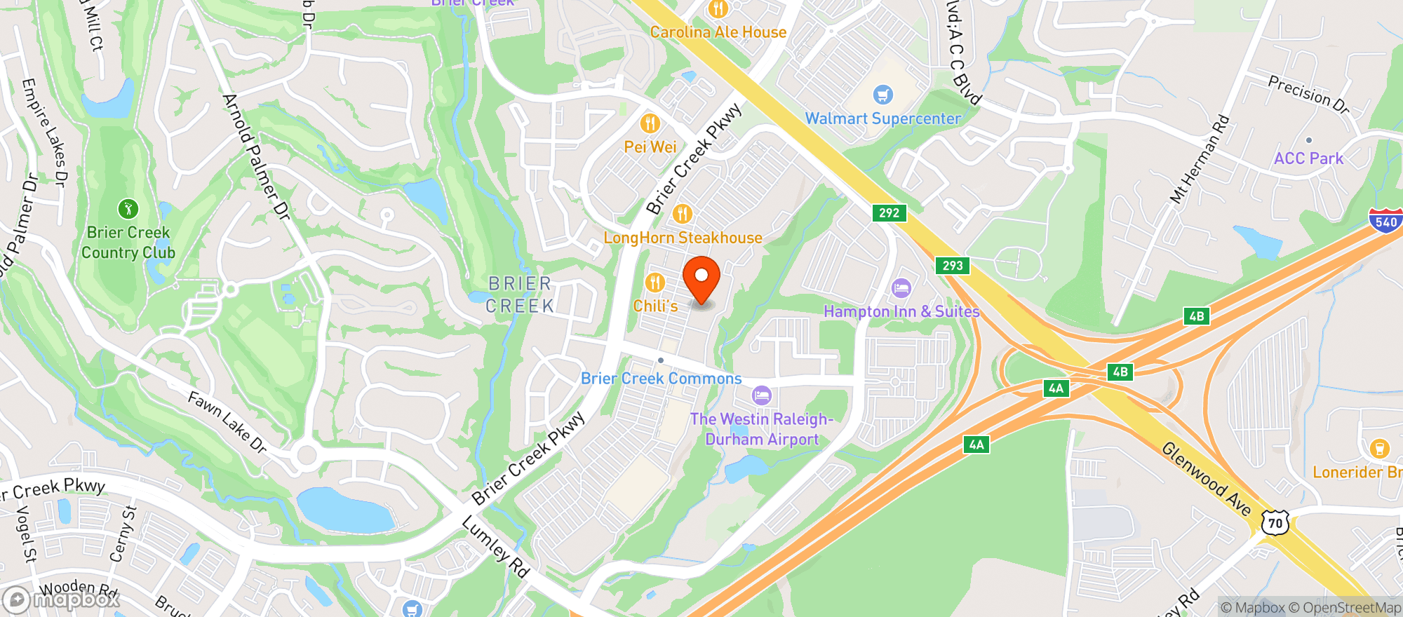 Map showing TOTAL WINE - BRIER CREEK