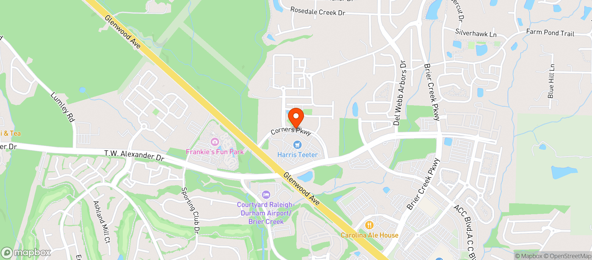 Map showing Harris Teeter