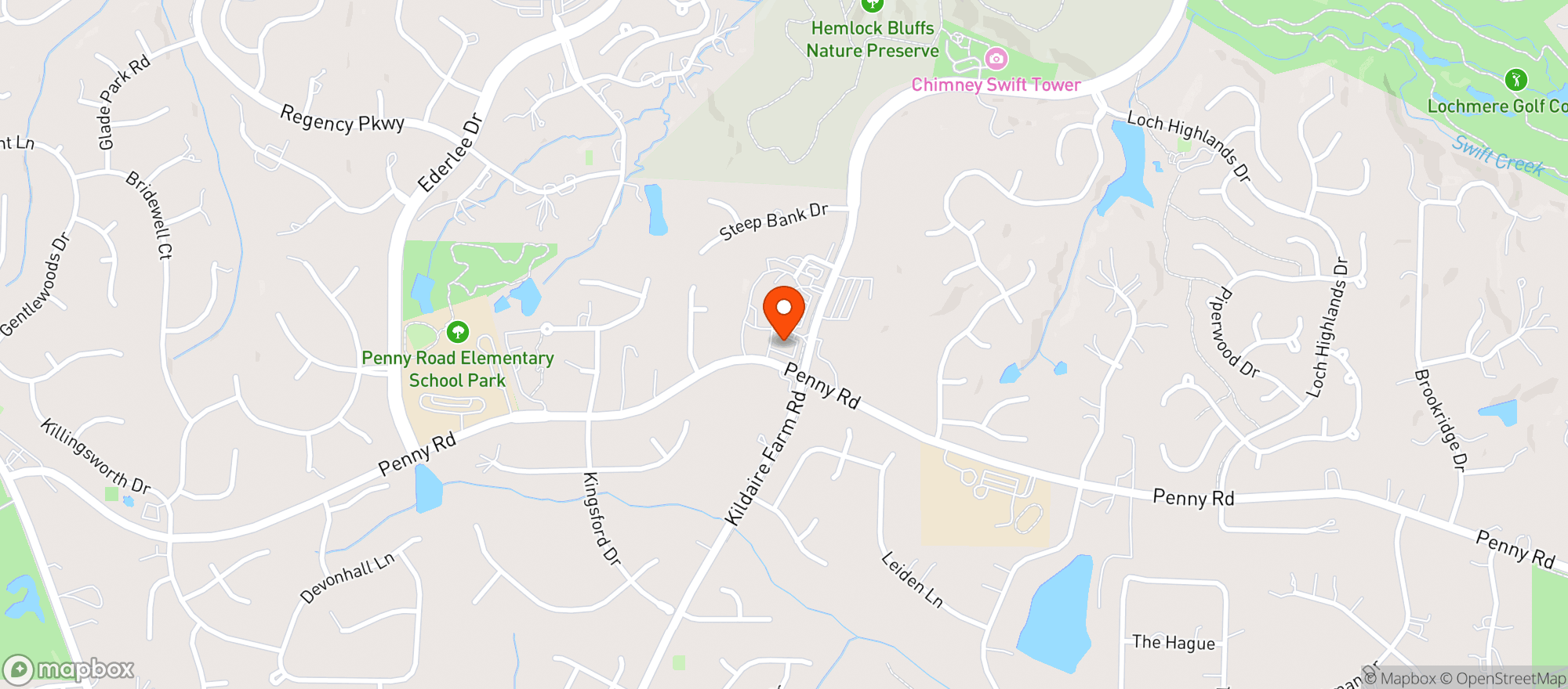 Map showing Cvs