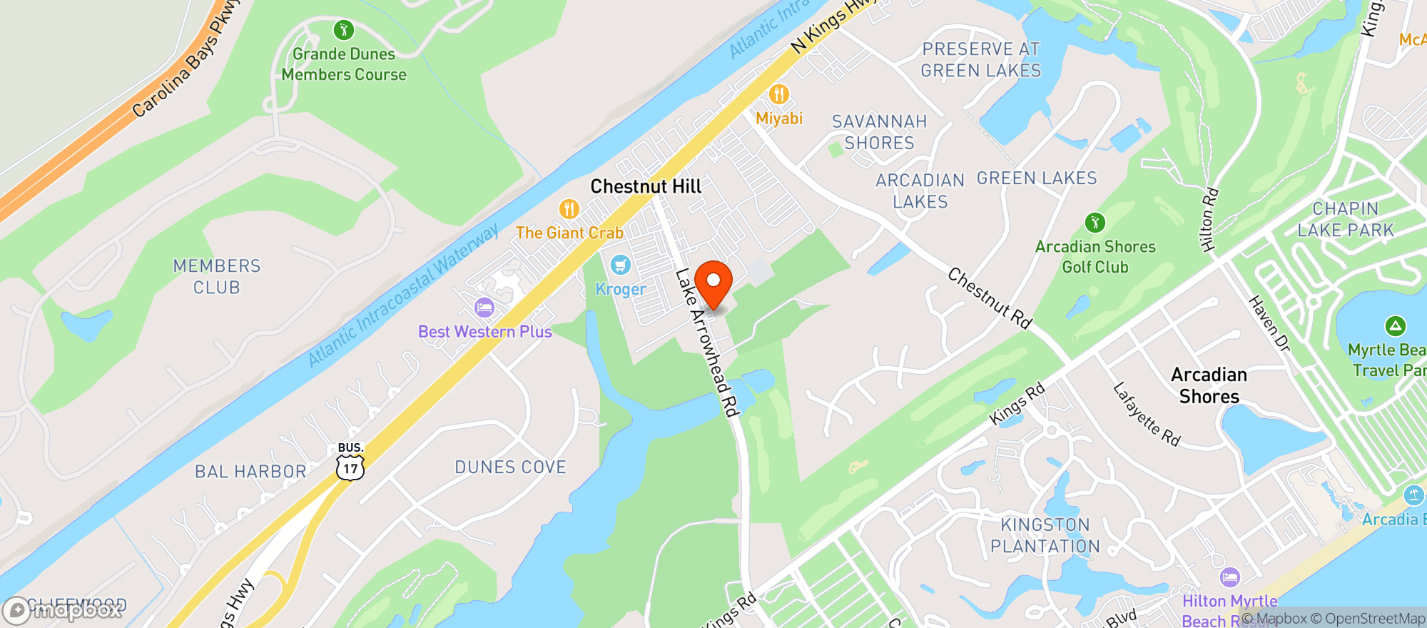 Map showing Minuteman Food Mart 53 (myr)