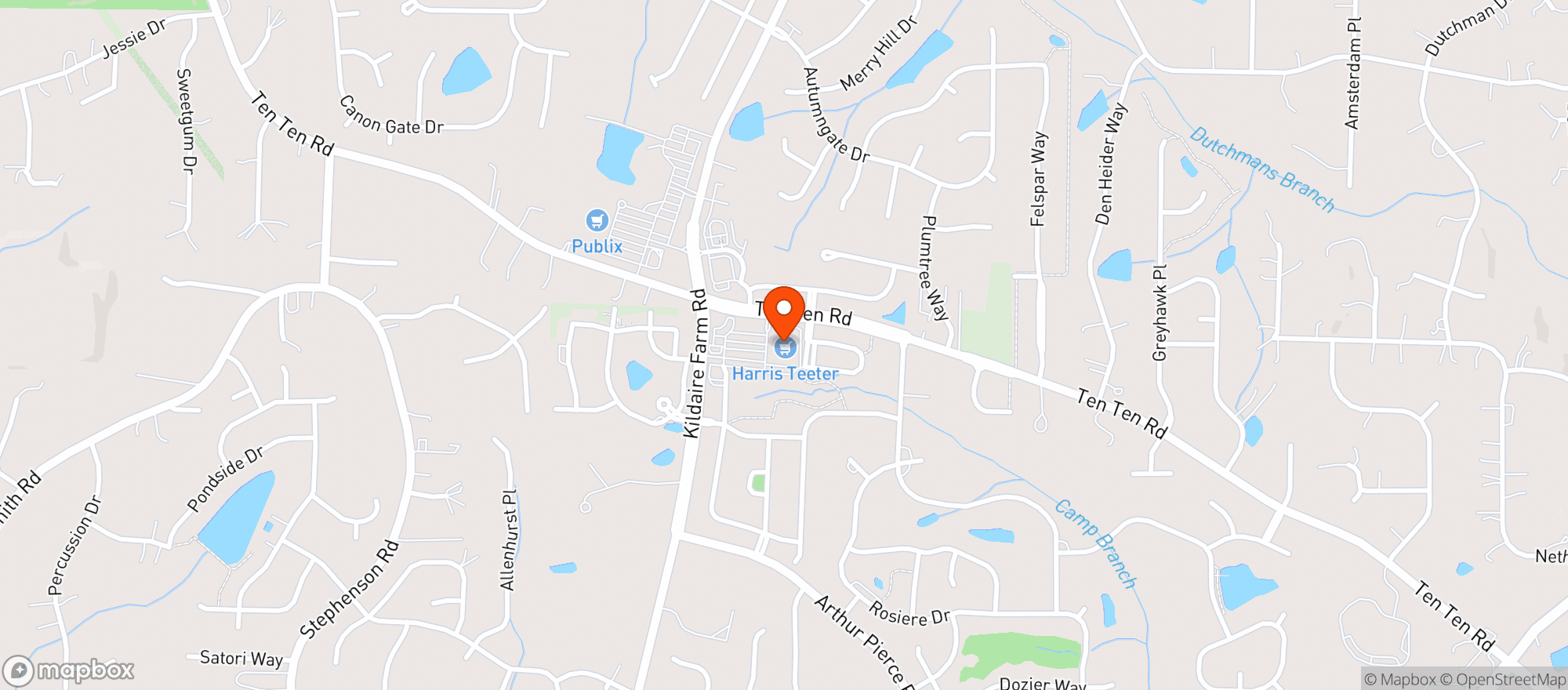 Map showing Harris Teeter