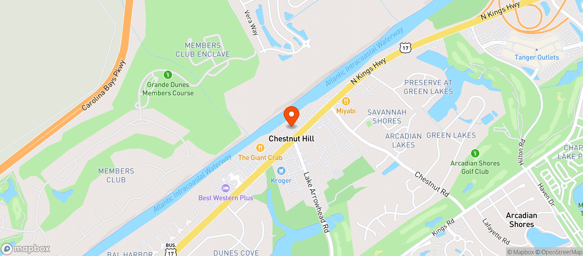 Map showing Circle K #431 (myr)