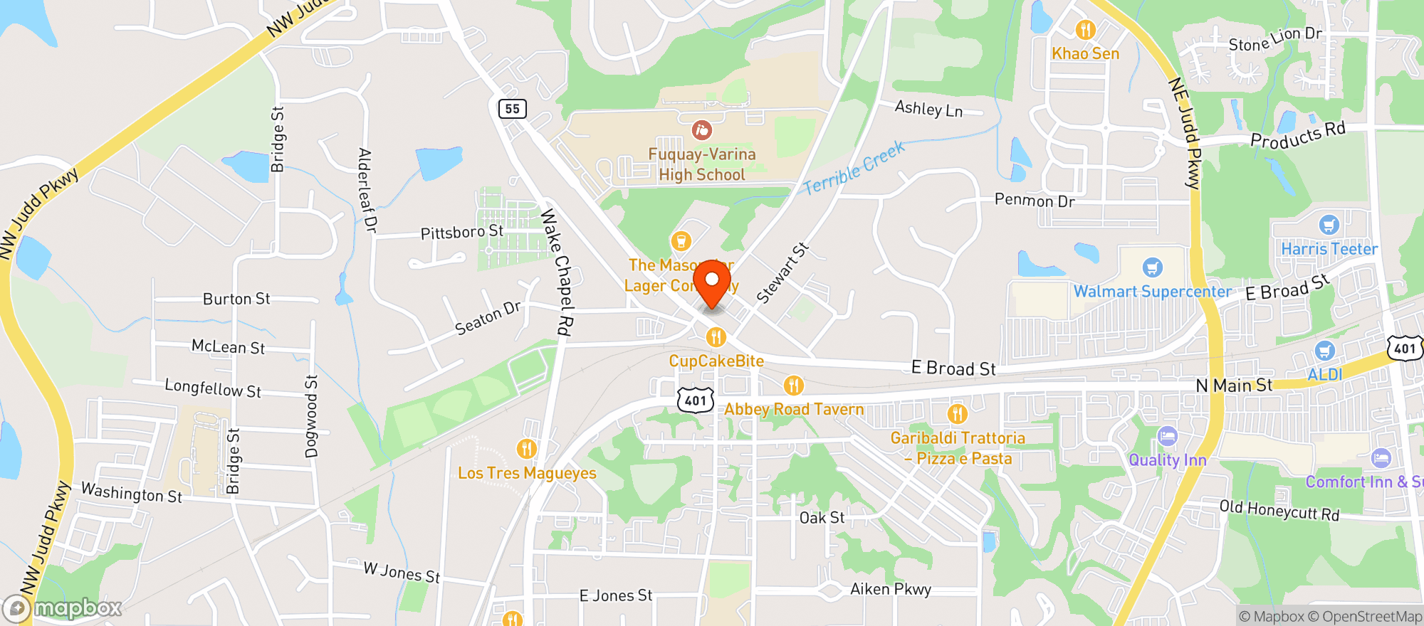 Map showing Oaklyn Springs Taproom #0