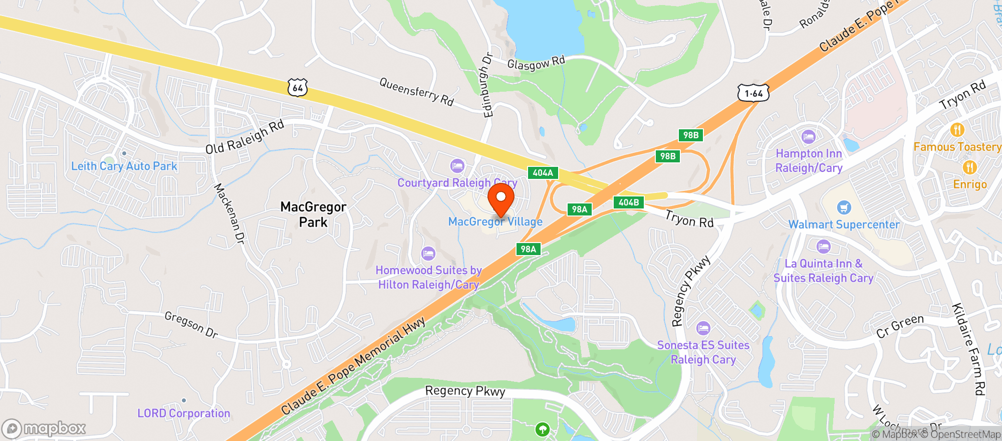 Map showing X Golf