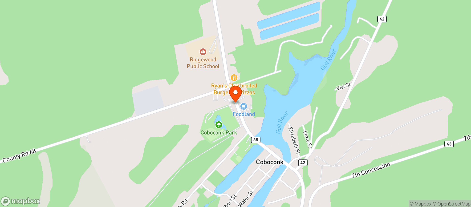 Map showing Foodland 6822