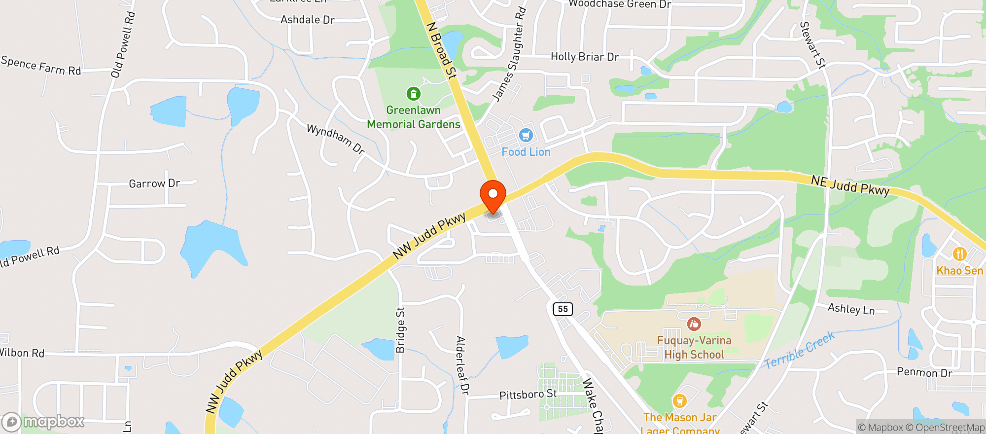 Map showing Summit 1 (Fuquay-Varina)