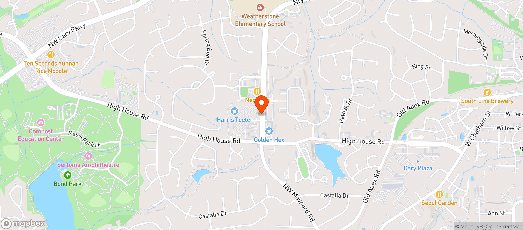 Map showing Harris Teeter