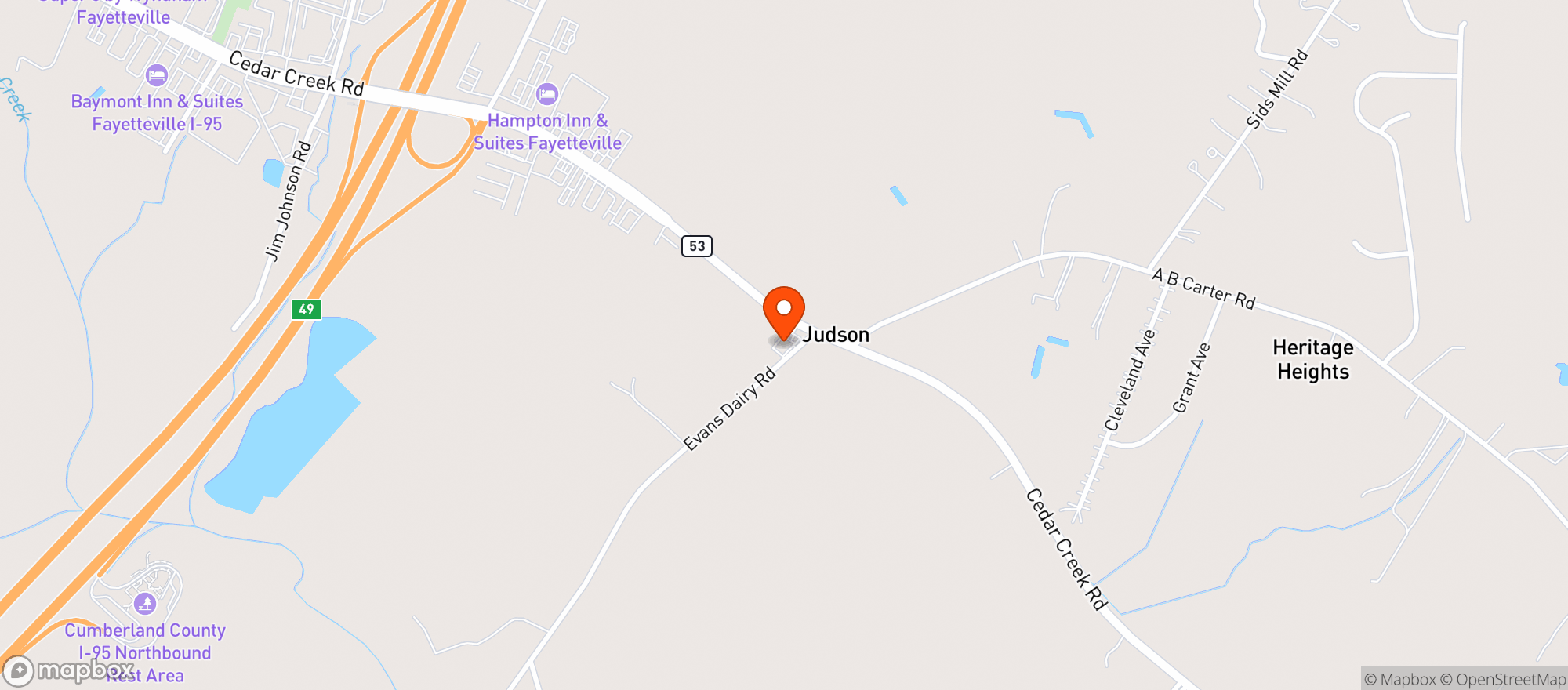 Map showing SUN-DO GAS STATION / FREEDOM GROCERY & GRILL