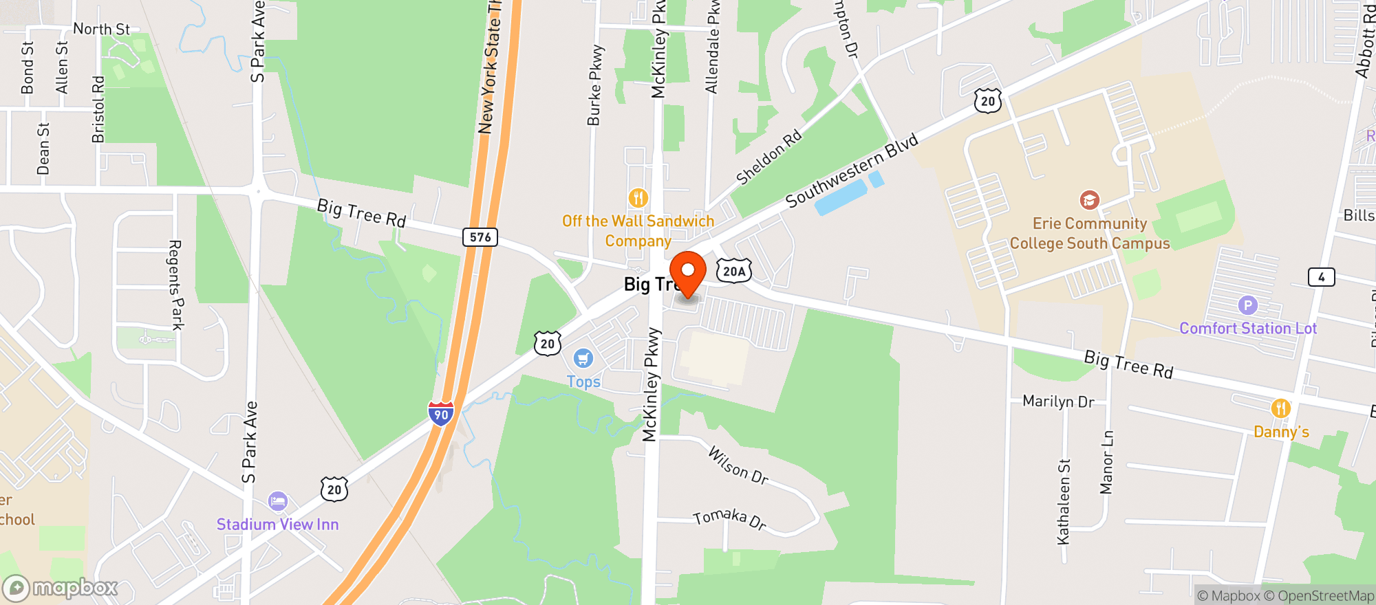 Map showing Dinosaur Bbq
