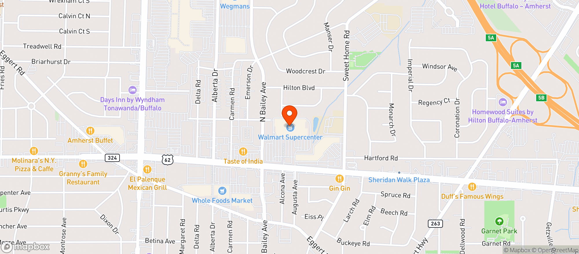 Map showing Walmart Supercenter #2210