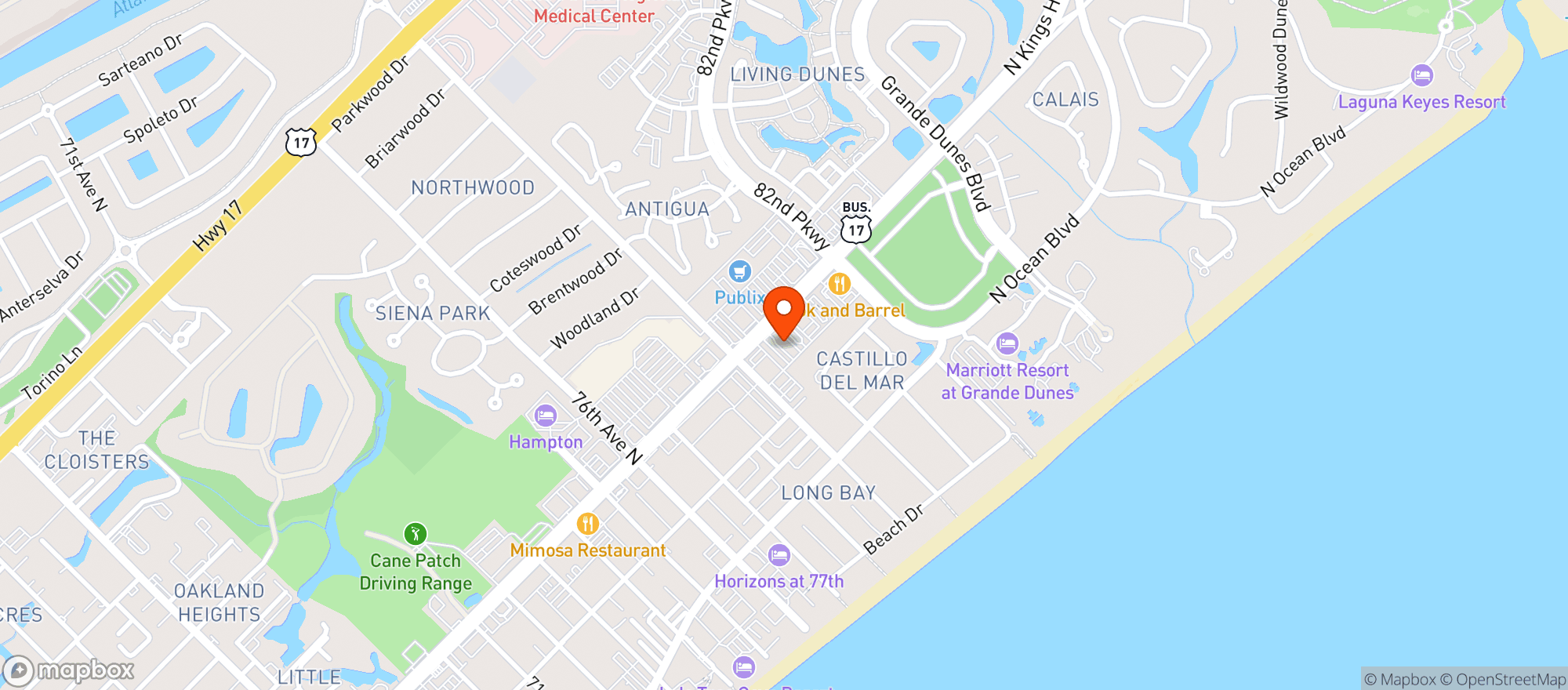 Map showing Crabby Georges (myr)