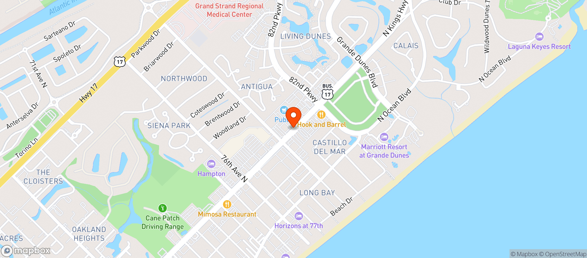 Map showing Publix Super Market
