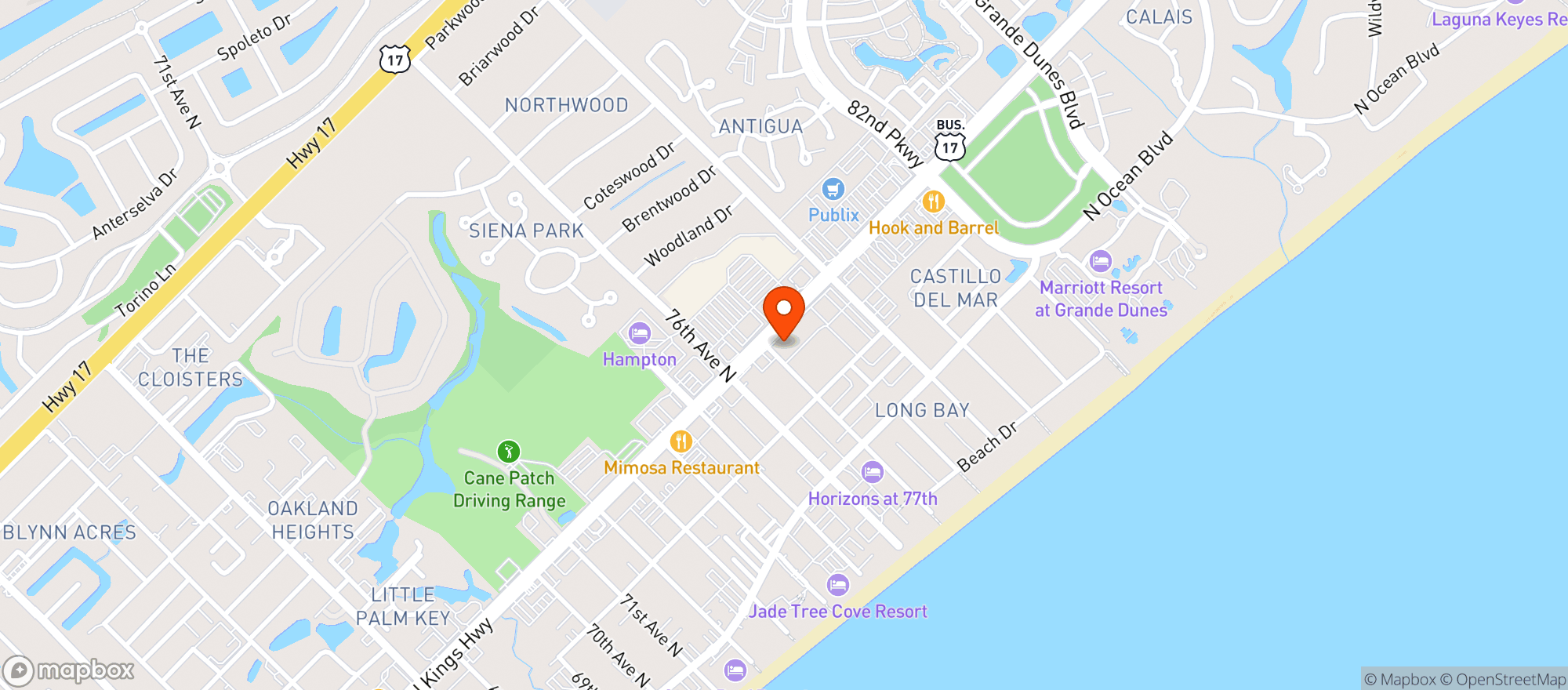 Map showing Your Cbd Store - Myrtle Beach