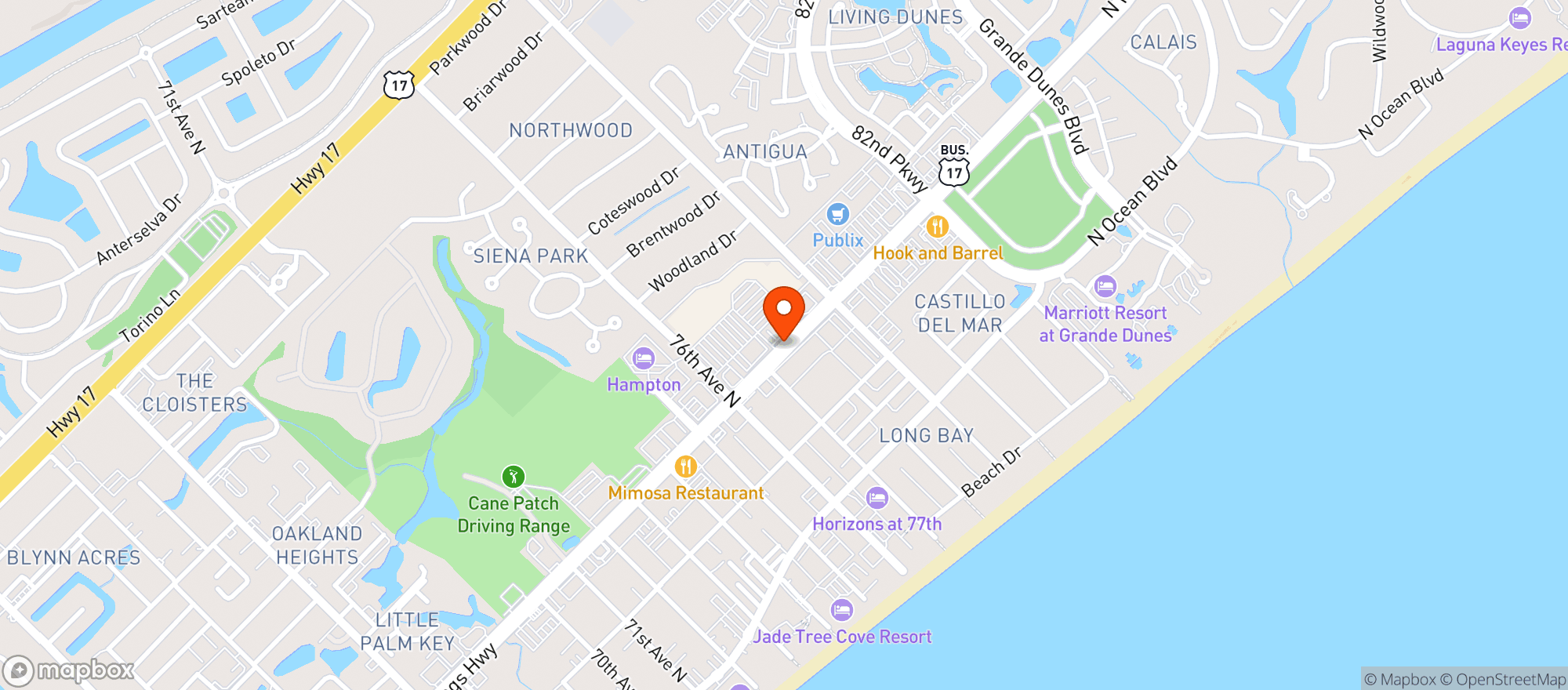 Map showing The Fresh Market