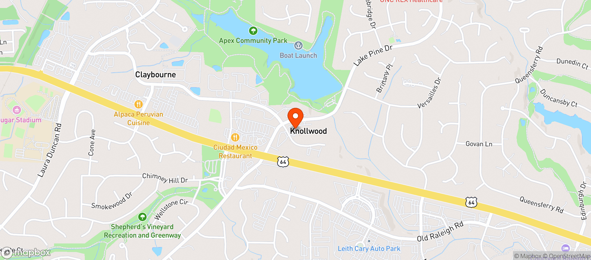 Map showing Cape Fear Seafood Company
