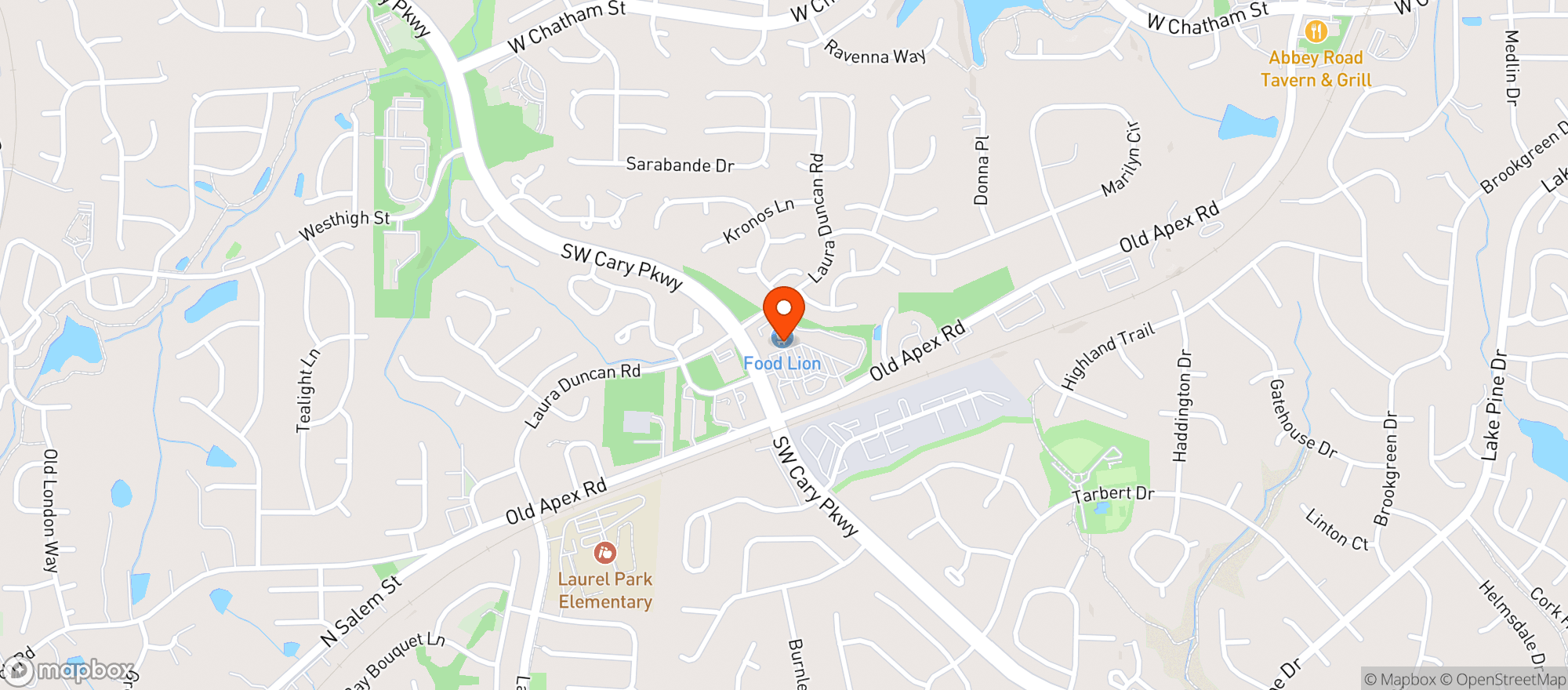 Map showing Food Lion #624