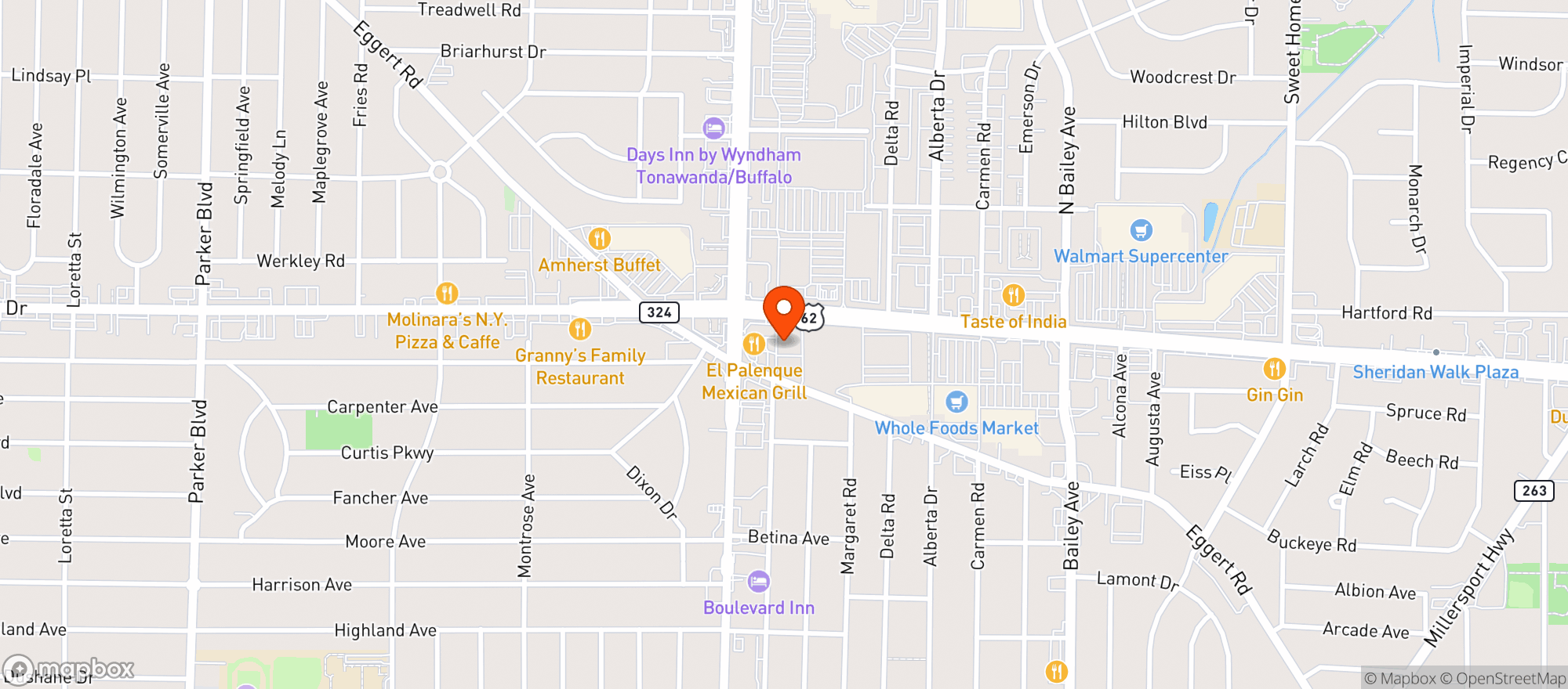 Map showing Caputi's Northtown Liquors Inc