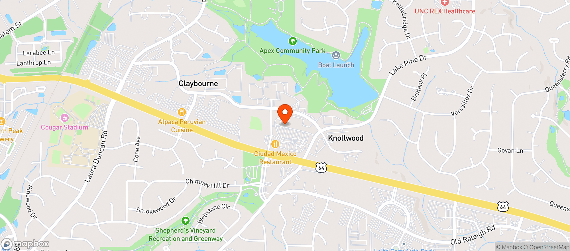 Map showing Harris Teeter