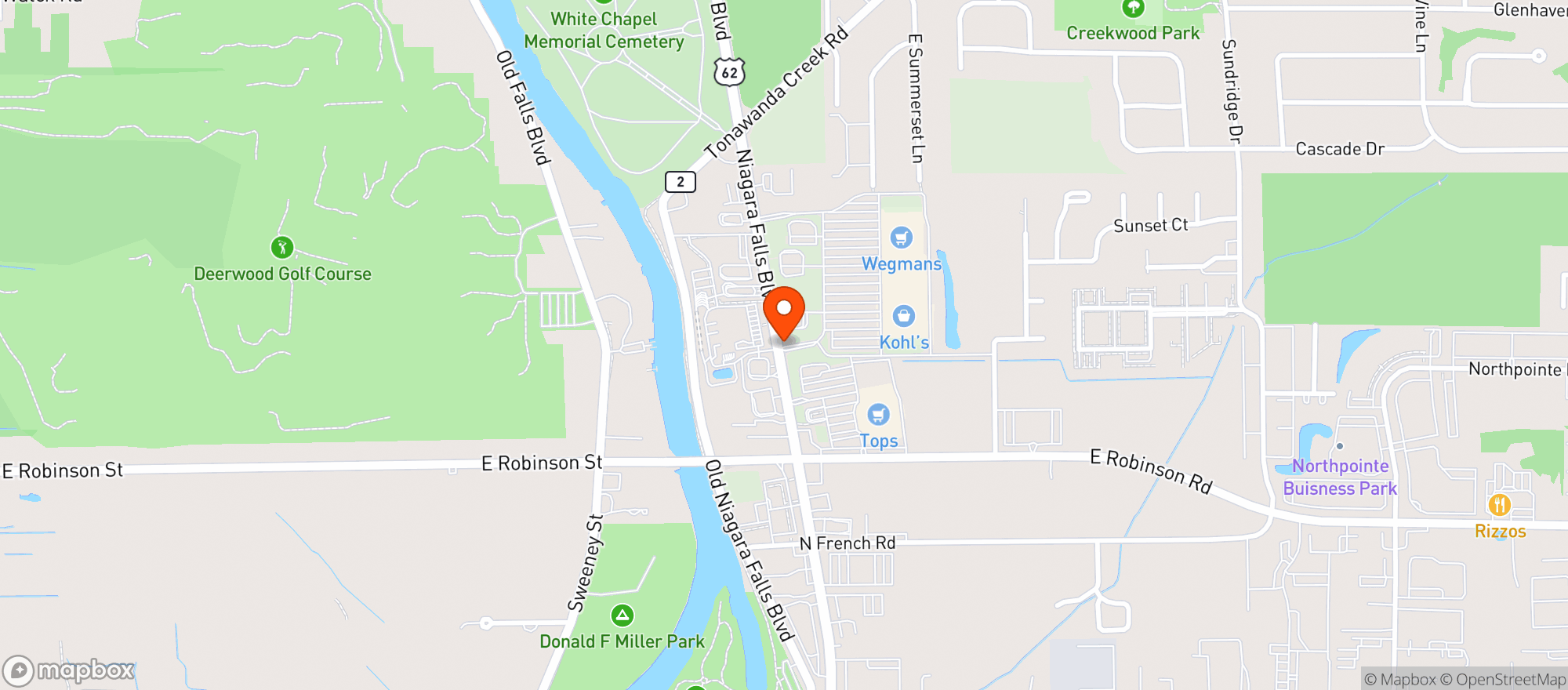 Map showing #86 Wegmans Nia.Fallsblvd