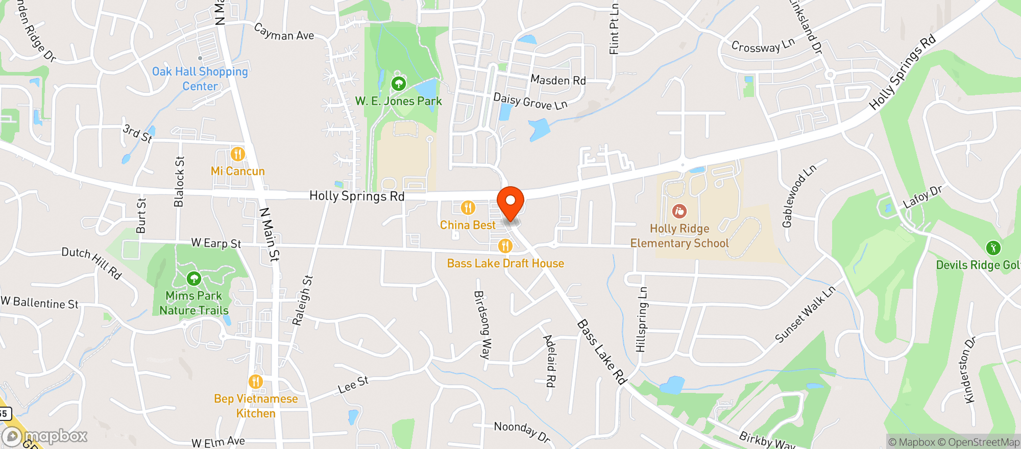 Map showing LOWES FOODS