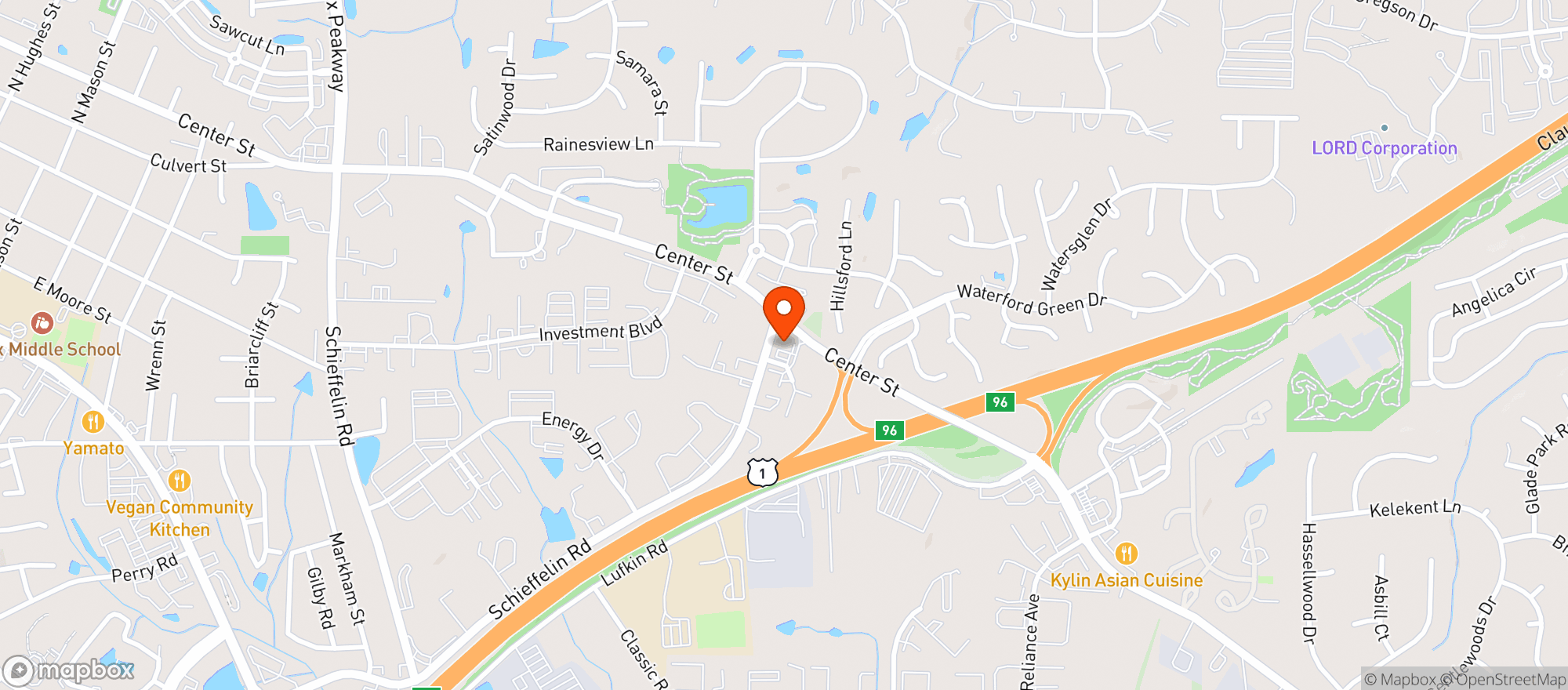 Map showing Abbey Road Tavern & Grill