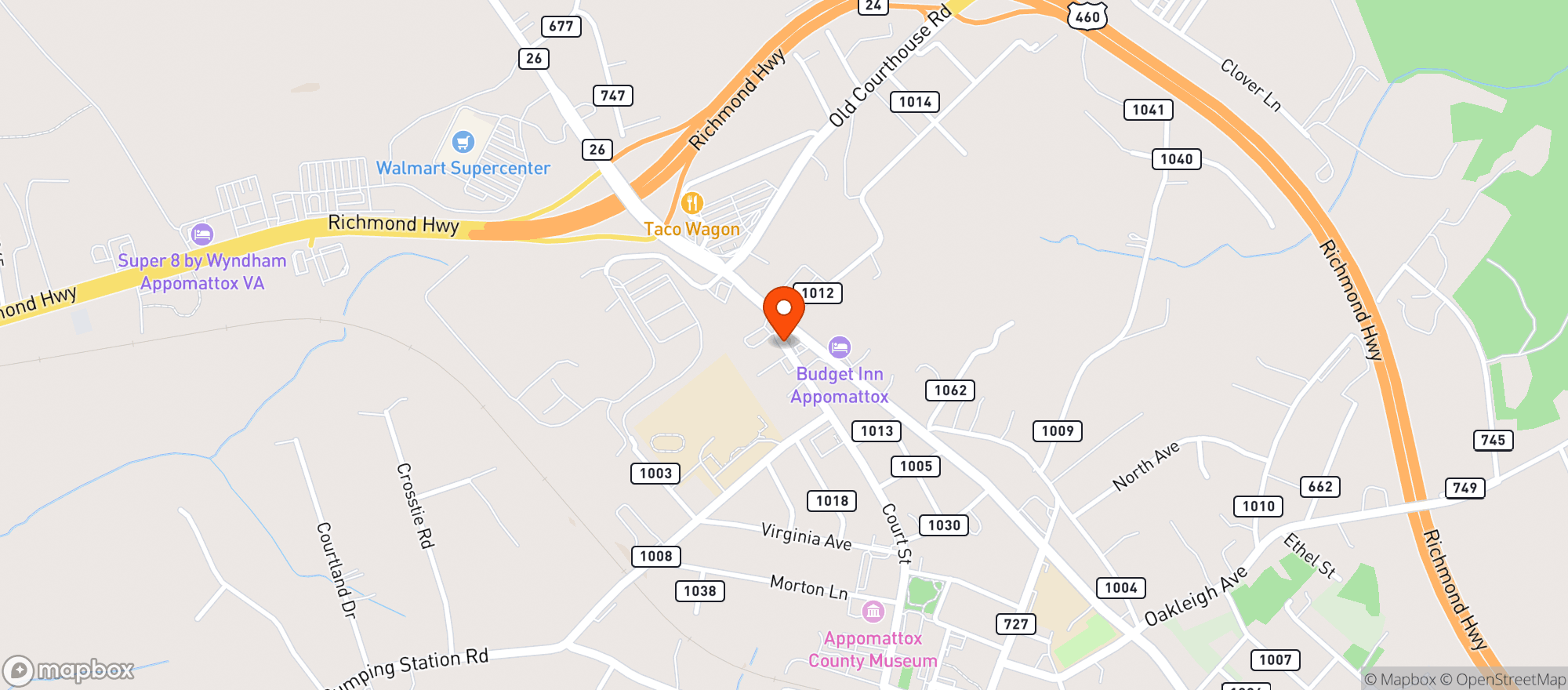 Map showing Quik E