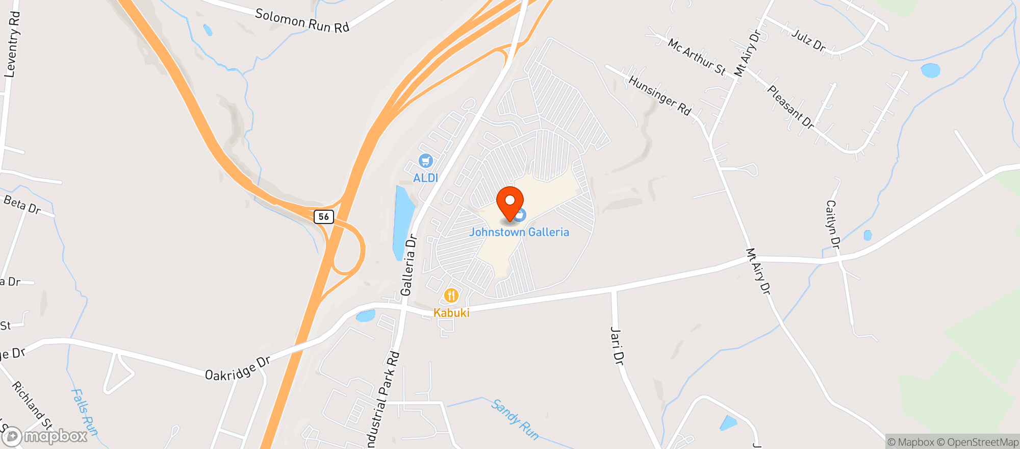 Map showing Gnc