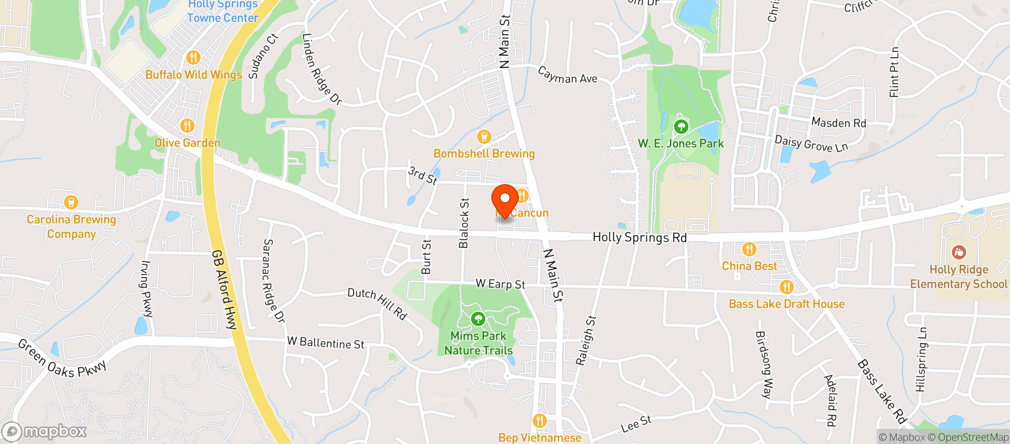 Map showing Black Dog Bottle Shop