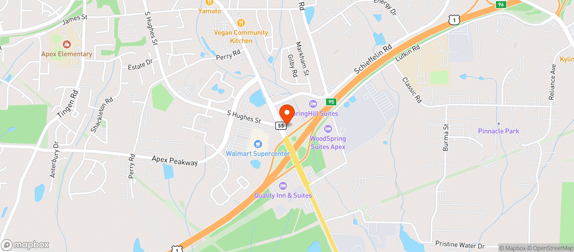 Map showing Shine Mart