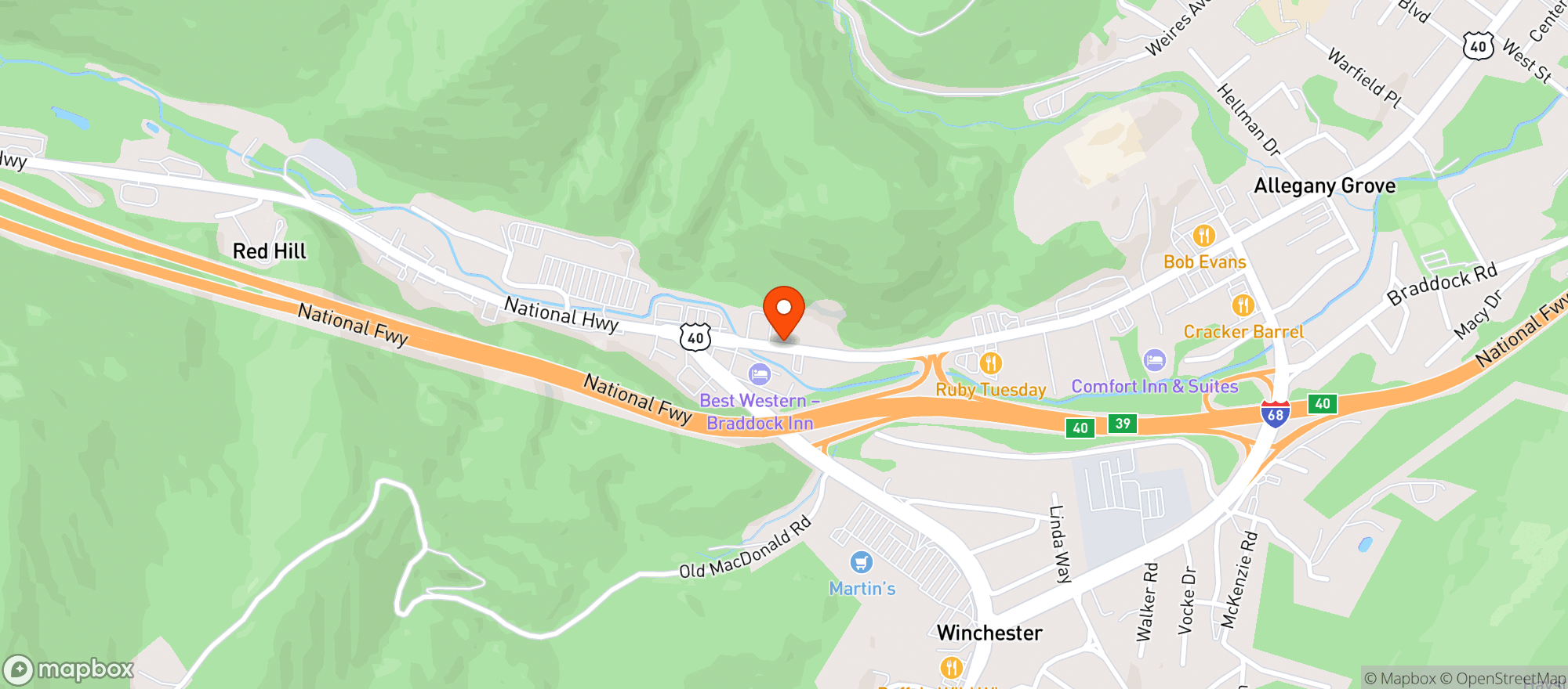 Map showing Liberty Wine & Liquor